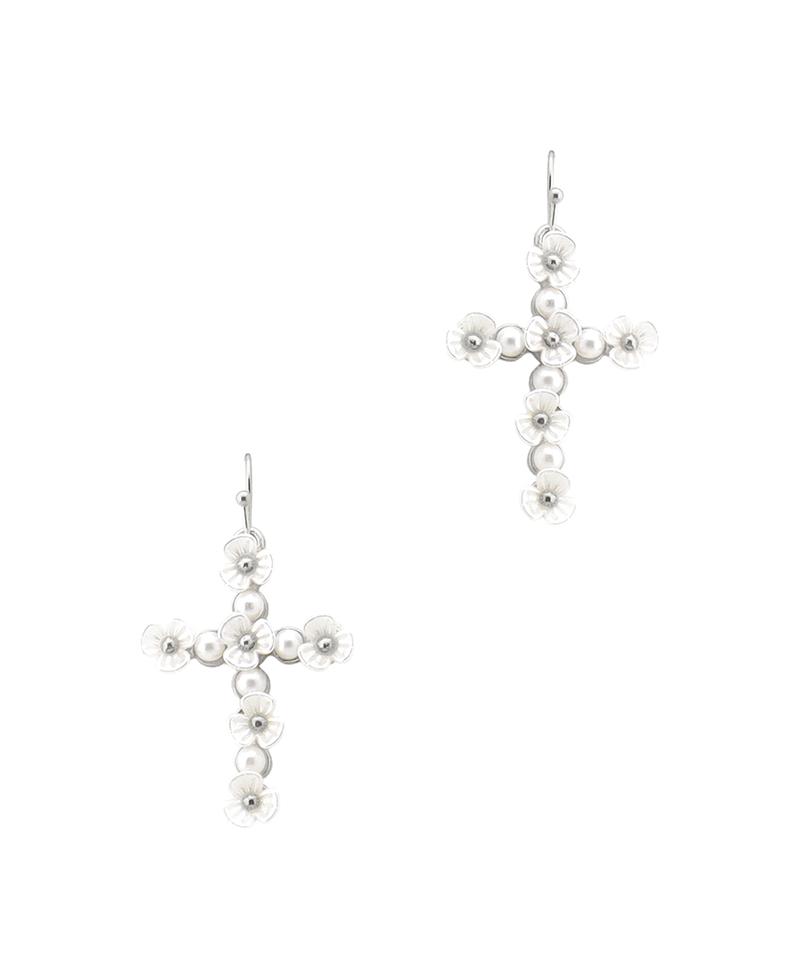 Cross w/ Flower Earring