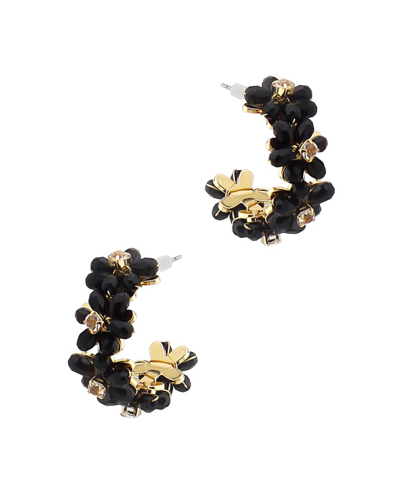 Flower Hoop Earring