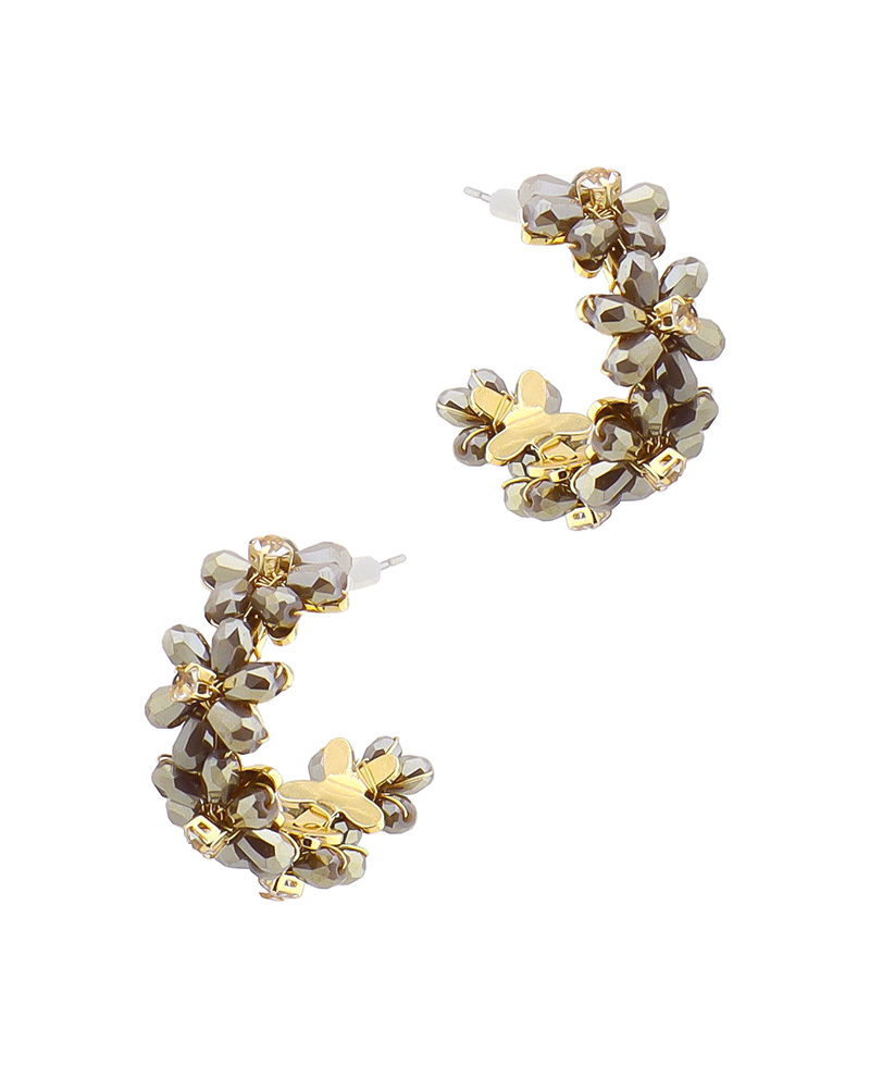 Flower Hoop Earring