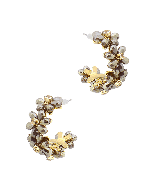 Flower Hoop Earring