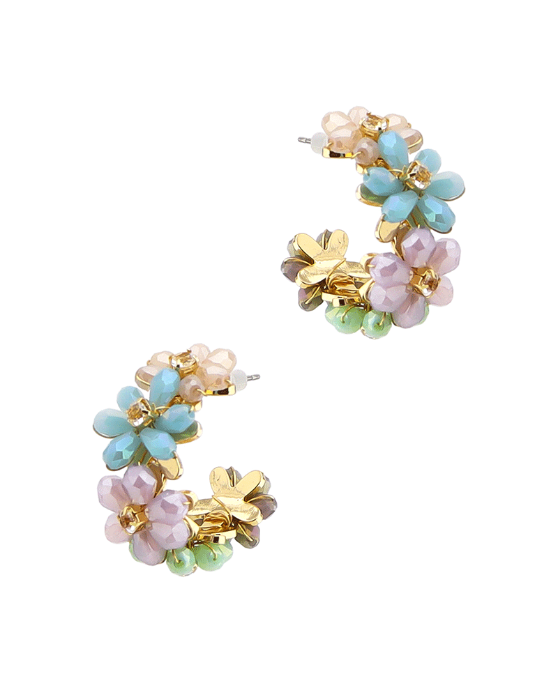 Flower Hoop Earring