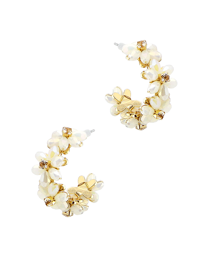 Flower Hoop Earring