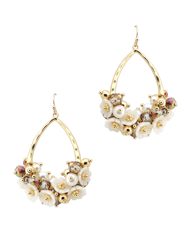 Flower Teardrop Earring