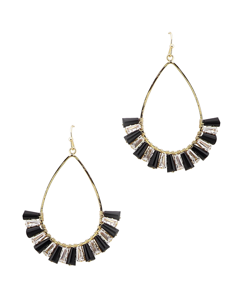 Multi Bead Teardrop Earring