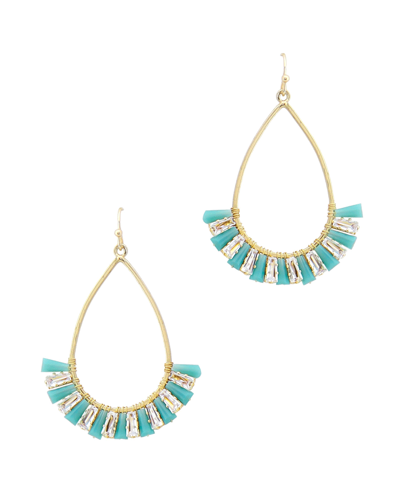 Multi Bead Teardrop Earring
