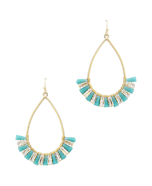 Multi Bead Teardrop Earring