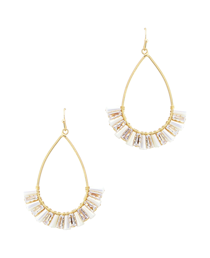 Multi Bead Teardrop Earring