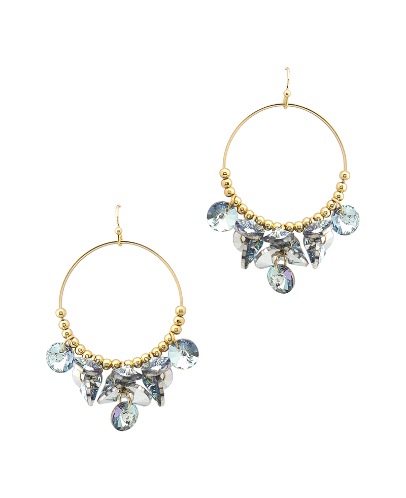 Crystal Dangling Round Earring