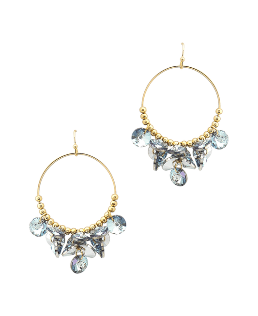 Crystal Dangling Round Earring