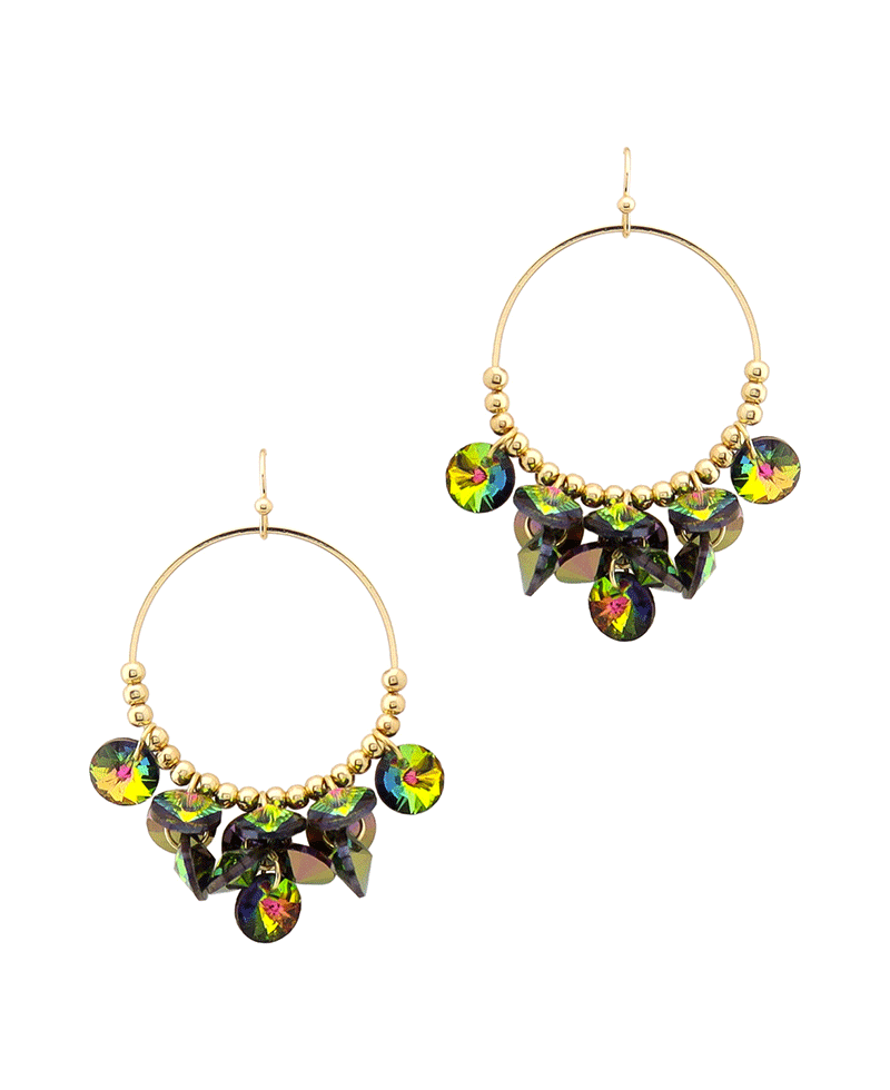 Crystal Dangling Round Earring