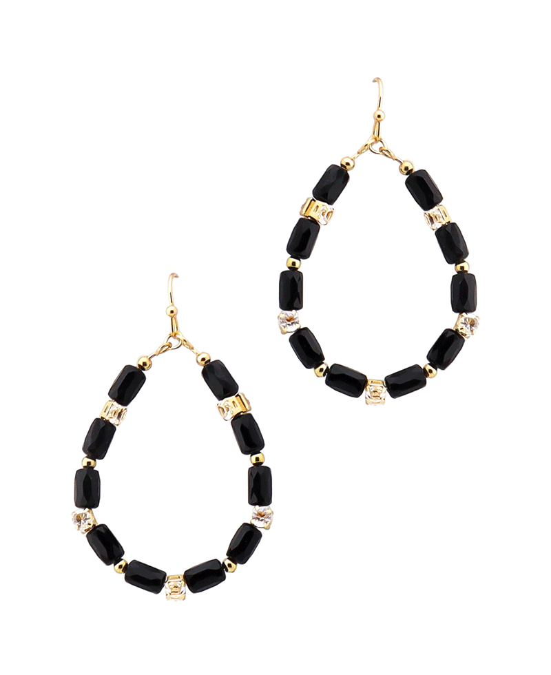 Multi Bead Teardrop Earring