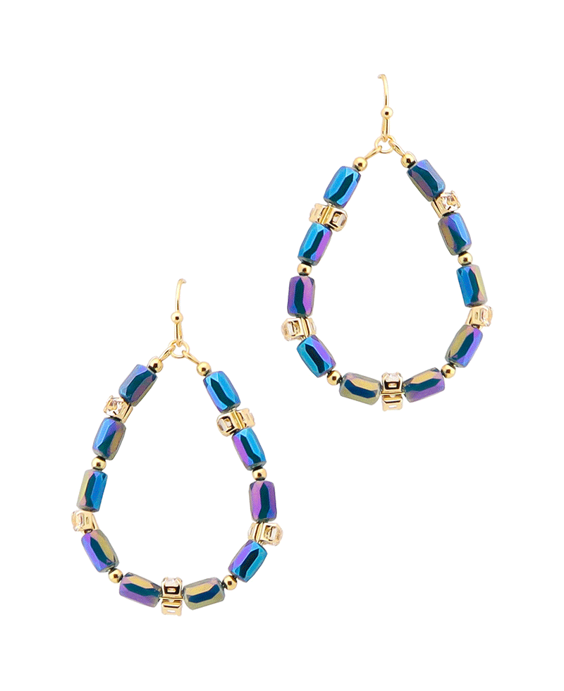 Multi Bead Teardrop Earring