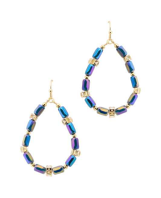 Multi Bead Teardrop Earring