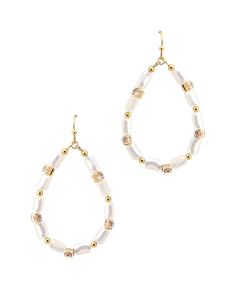 Multi Bead Teardrop Earring