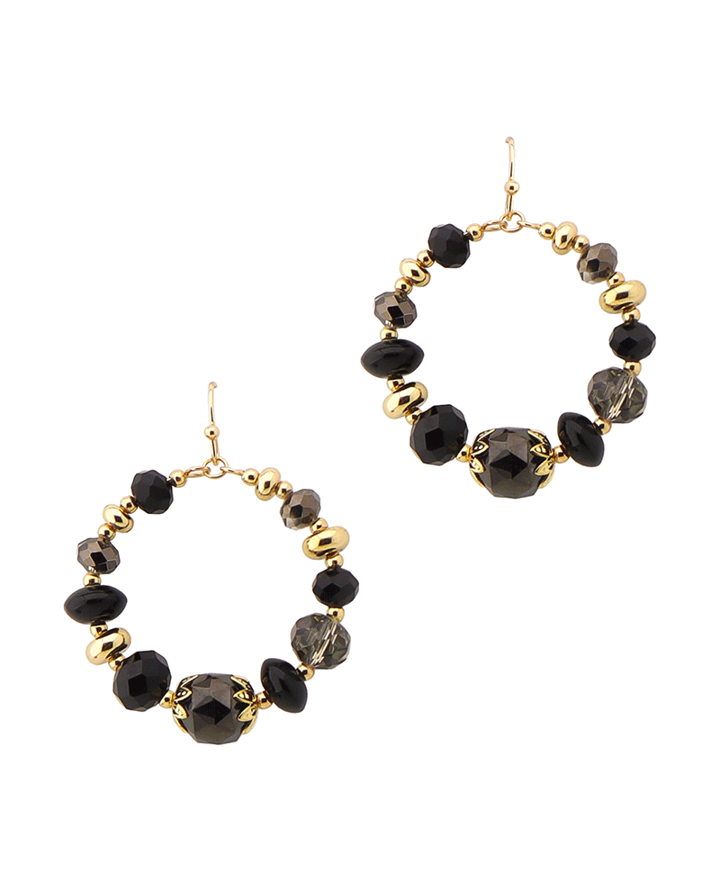 Multi Bead Round Earring