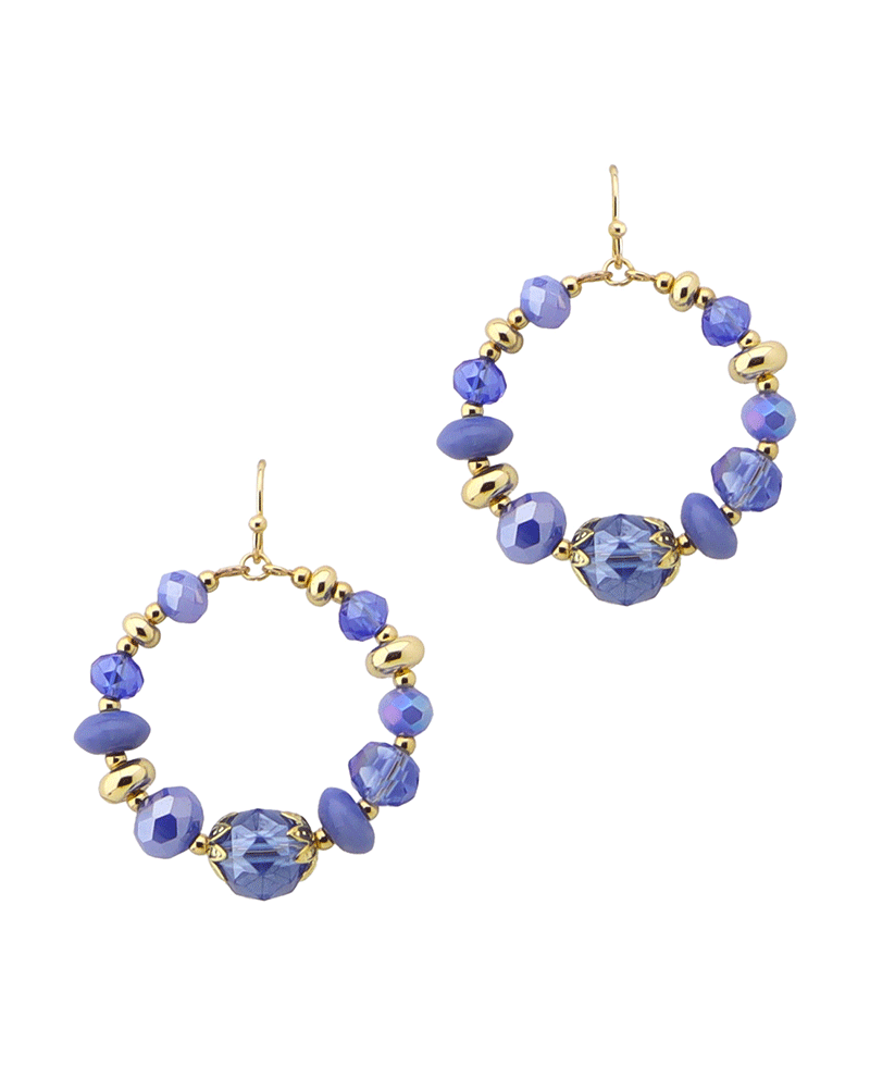 Multi Bead Round Earring