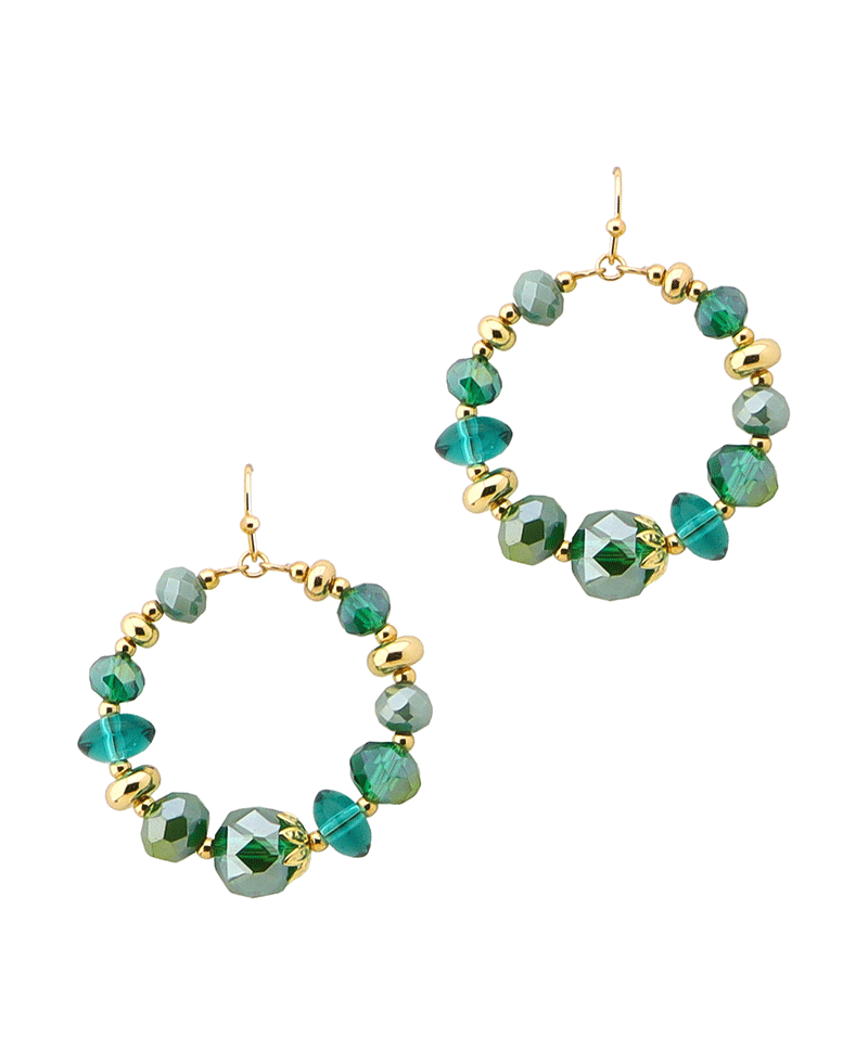 Multi Bead Round Earring