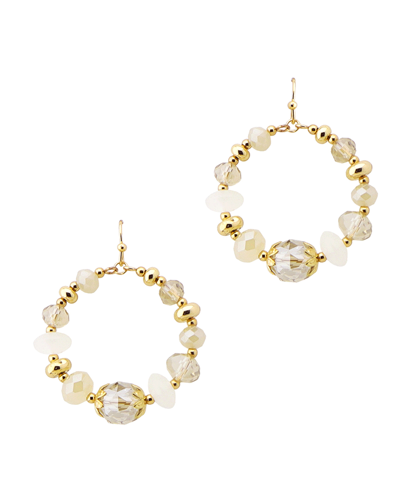 Multi Bead Round Earring