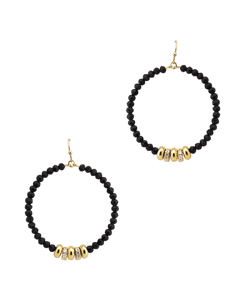 Multi Bead Round Earring