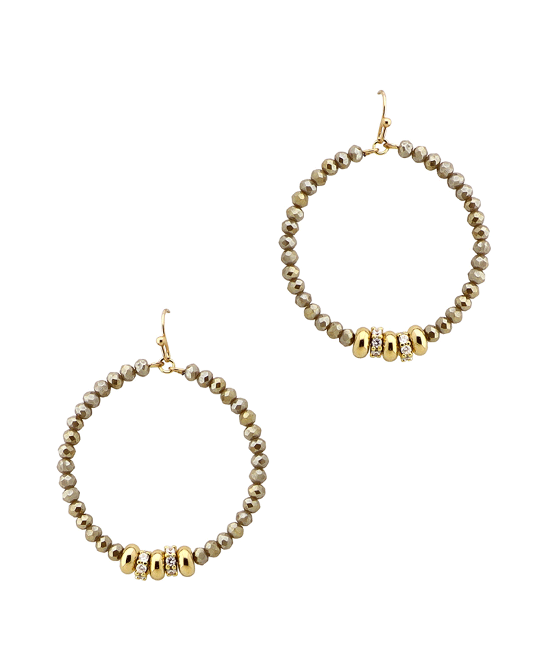 Multi Bead Round Earring