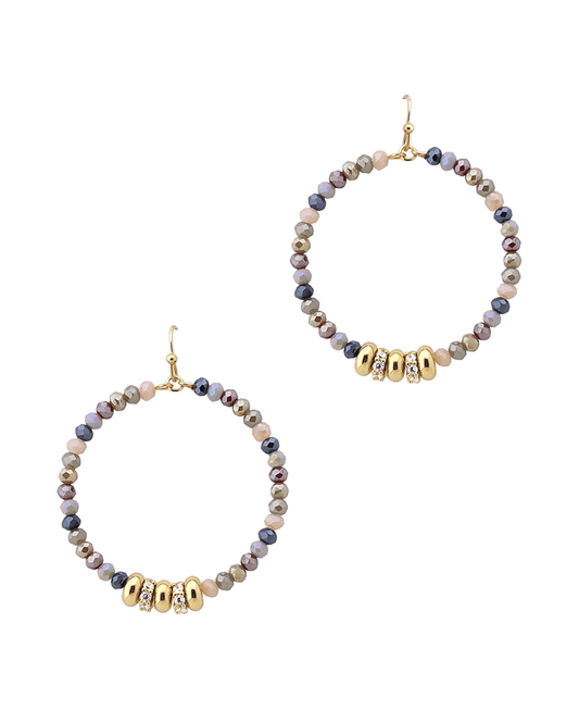 Multi Bead Round Earring