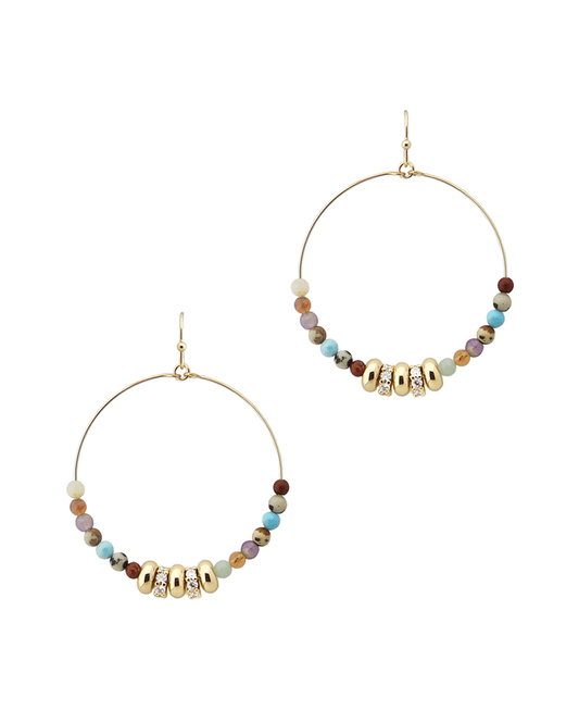 Multi Bead Round Earring