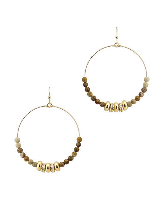 Multi Bead Round Earring