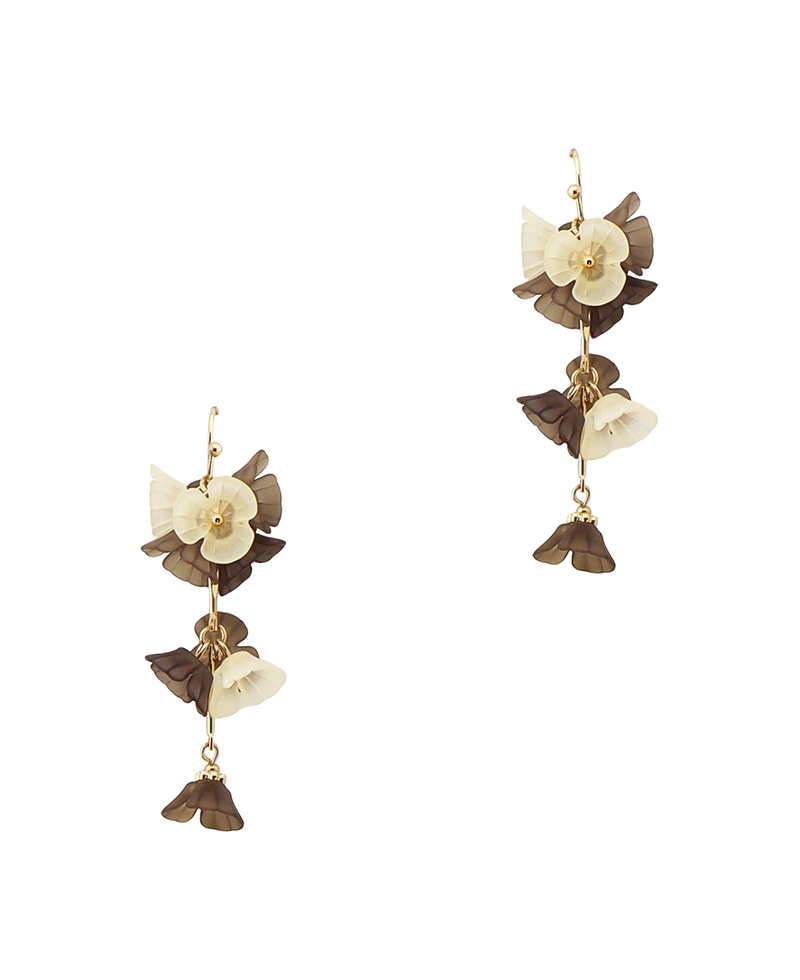 Multi Flower Drop Earring