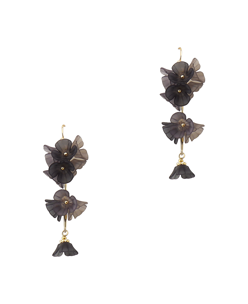 Multi Flower Drop Earring