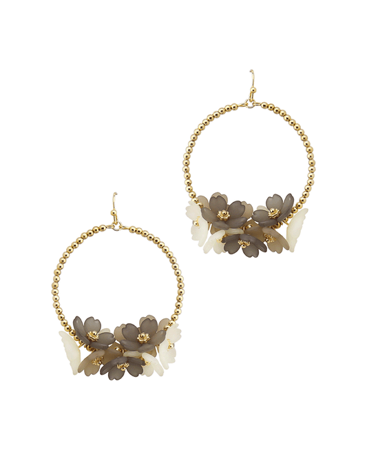 CCB Round w/ Flower Earring