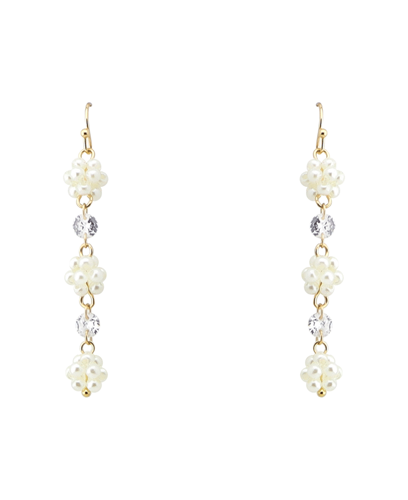 Pearl Flower Drop Earring