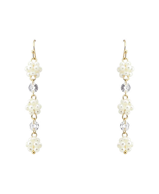 Pearl Flower Drop Earring