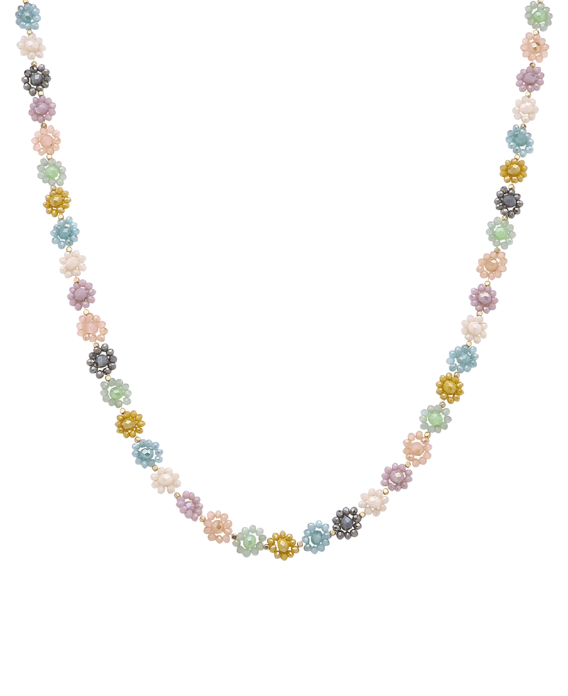 Glass Bead Flowers Chocker
