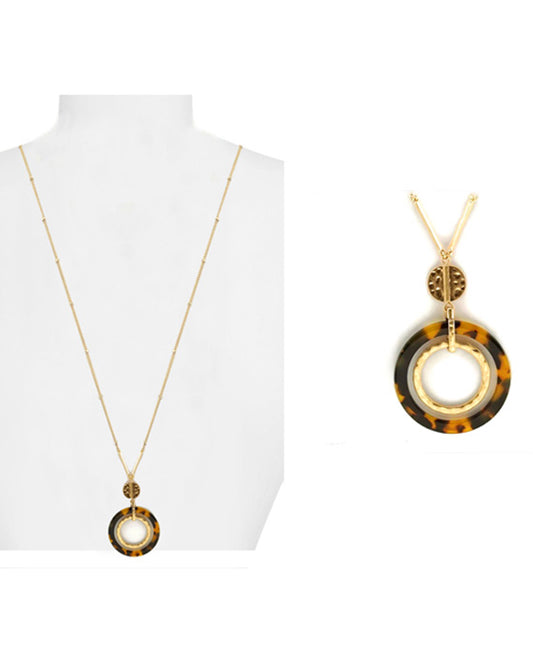 Circle Acetate Necklace