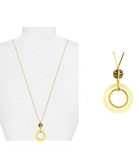 Circle Acetate Necklace