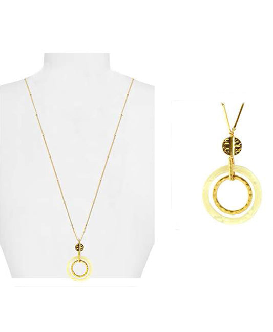Circle Acetate Necklace