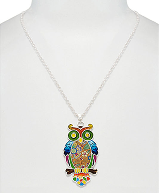 Owl Print w/ Epoxy Necklace