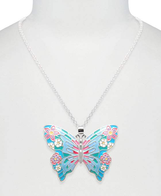 Butterfly Epoxy Necklace