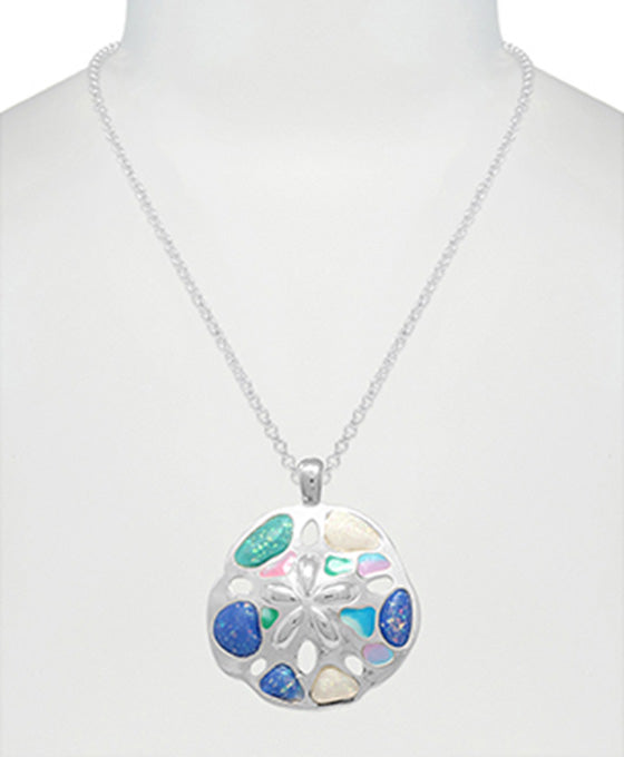 Sand Dollar Opal w/ Epoxy Necklace