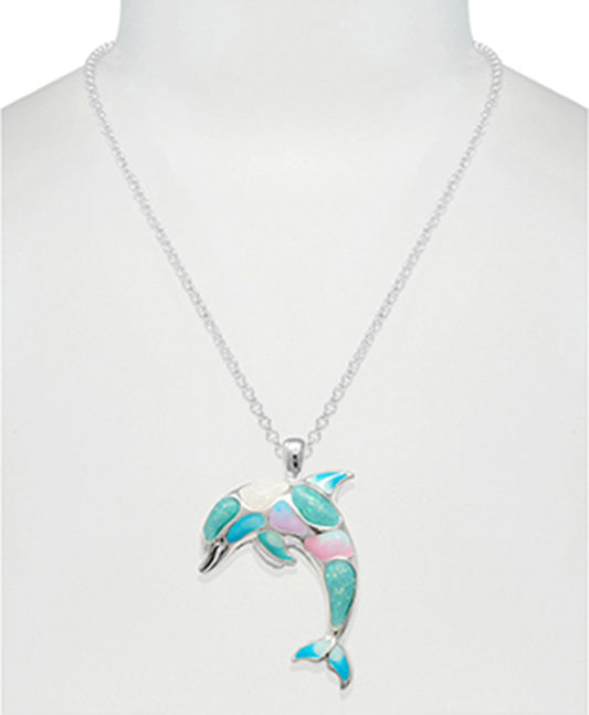 Dolphin Opal w/ Epoxy Necklace