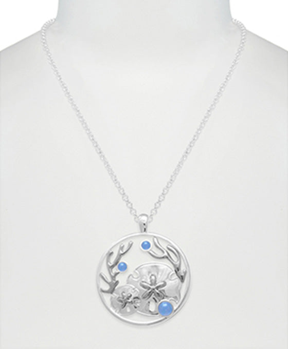 Sand Dollar Sea Glass Cutout Necklace