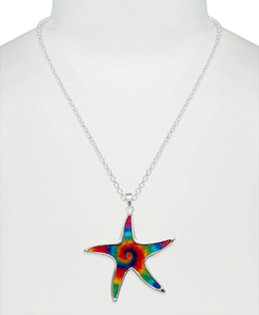 Starfish Tie-Dye Necklace
