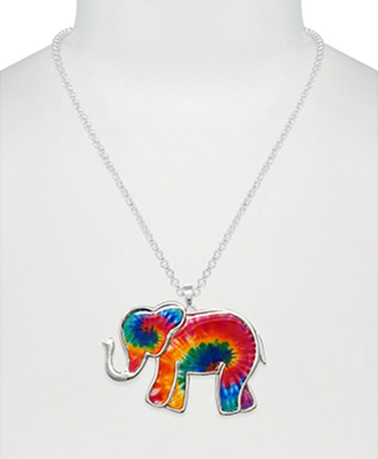 Elephant Tie-Dye Necklace