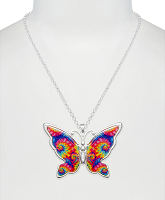 Butterfly Tie-Dye Necklace