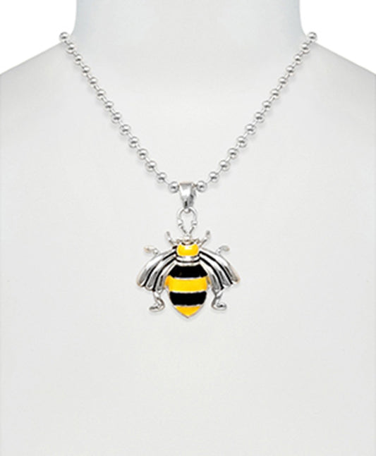 Bumble Bee Epoxy Necklace