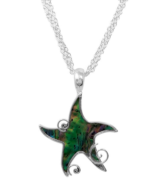 Starfish Swirl w/ Abalone Necklace