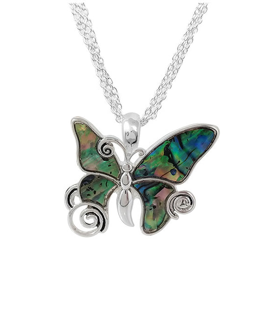 Butterfly Swirl w/ Abalone Necklace
