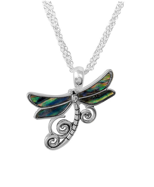 Dragonfly Swirl w/ Abalone Necklace