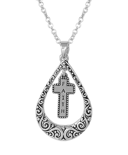 Faith Cross Dangling Necklace