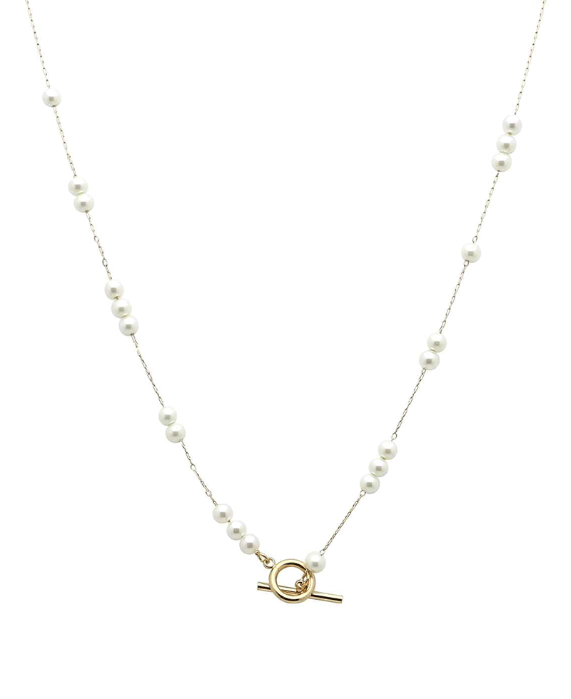 Fresh Water Pearl Toggle Short Necklace
